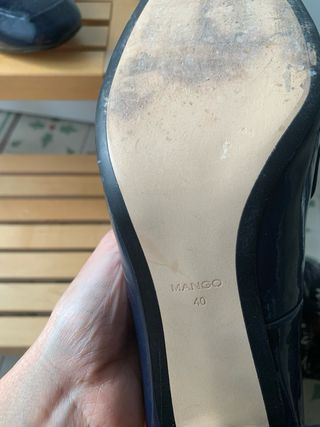 Zapatos charol Mango azul comodísimos