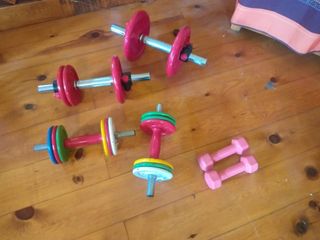 Conjunto de pesas variadas