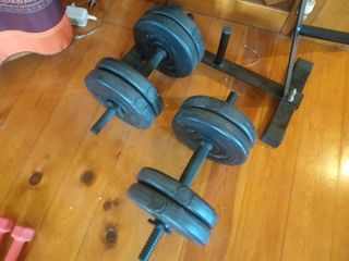 Conjunto de pesas variadas