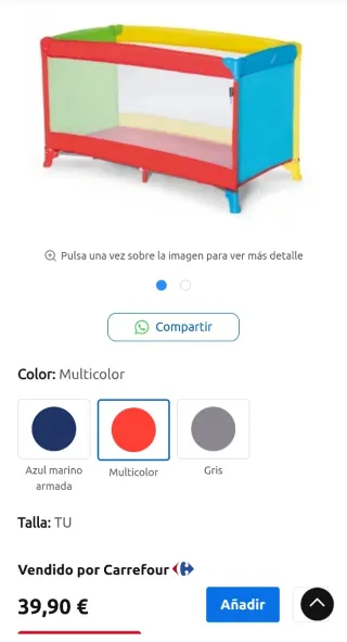 Parque cuna multicolor