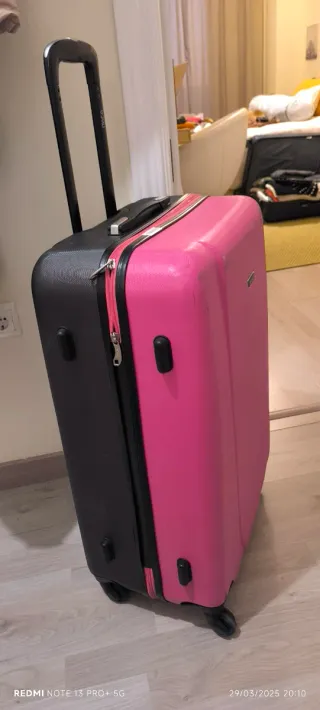 Maleta rígida alta calidad rosa