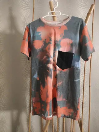 Camisetas hombre S (gris/naranja) lote