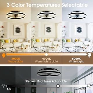 Ventilatore soffitto NIORSUN con luce