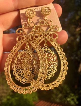 Pendientes Paola Dorados Filigrana