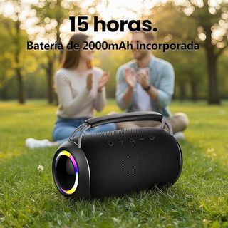 SWTOIPIG Altavoz Bluetooth inalámbrico Luces LED