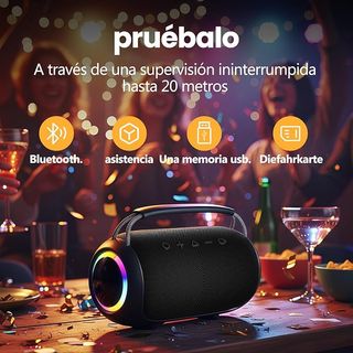 SWTOIPIG Altavoz Bluetooth inalámbrico Luces LED