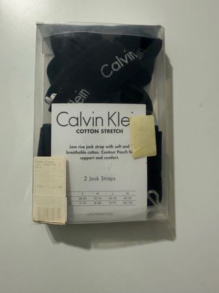 2 pack Jockstrap Uomo Calvin Klein Nero Taglia S