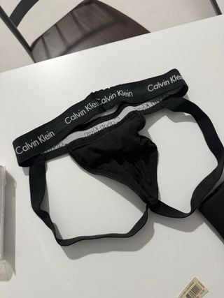 2 pack Jockstrap Uomo Calvin Klein Nero Taglia S