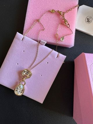 Colgante Swarovski Dorado Rosa