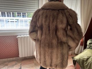 Abrigo de lomos de zorro Bleu auténtico