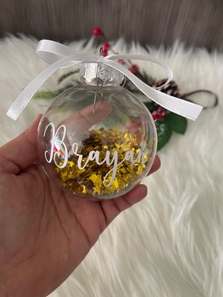 Bola Navidad Personalizadas transparentes y rellen