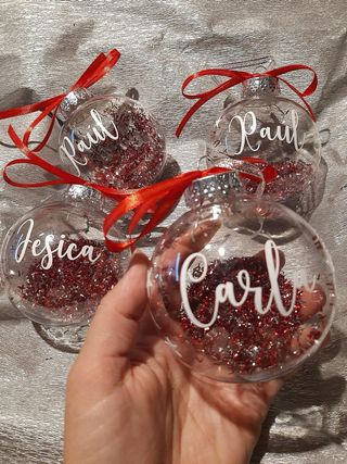 Bola Navidad Personalizadas transparentes y rellen