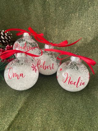 Bola Navidad Personalizadas transparentes y rellen