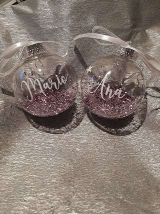Bola Navidad Personalizadas transparentes y rellen