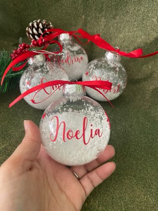 Bola Navidad Personalizadas transparentes y rellen