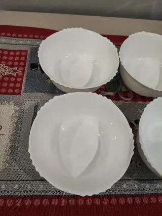 Set 6 ciotole bianche ceramica