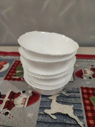 Set 6 ciotole bianche ceramica