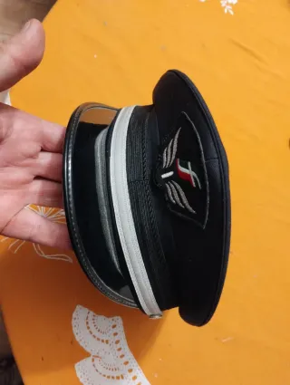 Berretto ferroviario blu e bianco mis 60