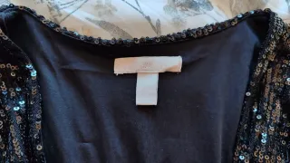 Vestido fiesta lentejuelas negro