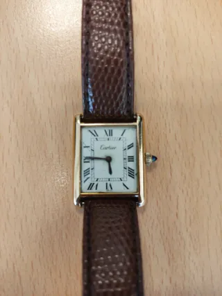 Reloj Cartier Oro 18k Chapa Mujer