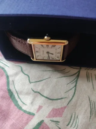 Reloj Cartier Oro 18k Chapa Mujer