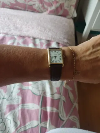 Reloj Cartier Oro 18k Chapa Mujer