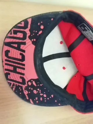 Cappellino Chicago Rosso e Nero Nuovo