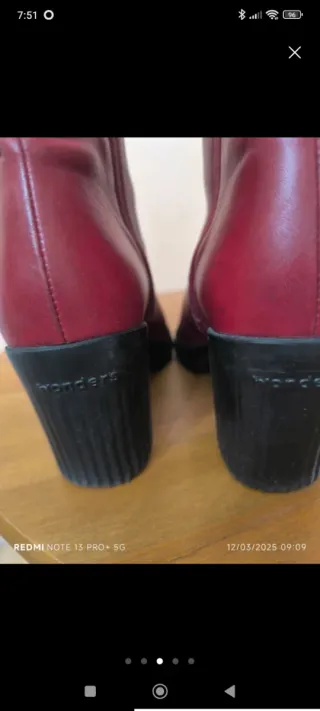 Botines Wonders Rojo Tacon