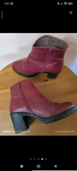 Botines Wonders Rojo Tacon