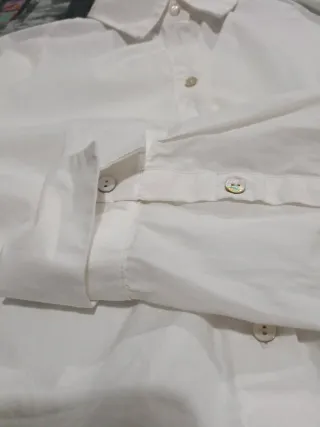 Camisa Mango Blanca Manga Larga