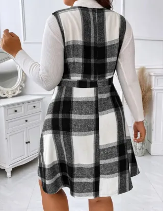 Vestido de cuadros Shein