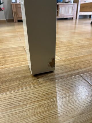 Mesa comedor cristal y blanco, extensible, 130x90