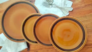 4 piatti Marroni Tognana anni 60 vintage