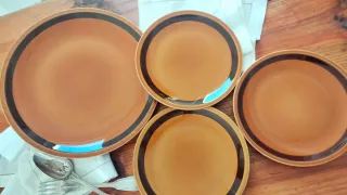 4 piatti Marroni Tognana anni 60 vintage