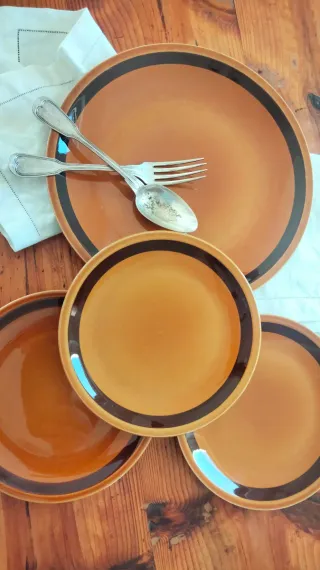 4 piatti Marroni Tognana anni 60 vintage