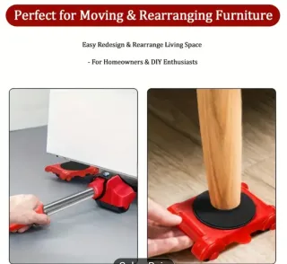 Palanca y ruedas para mover muebles