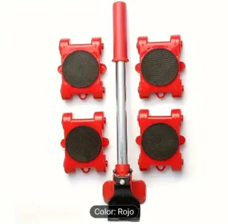 Palanca y ruedas para mover muebles