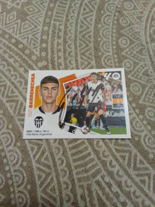 Cromo firmado Enzo Barrenechea Valencia CF