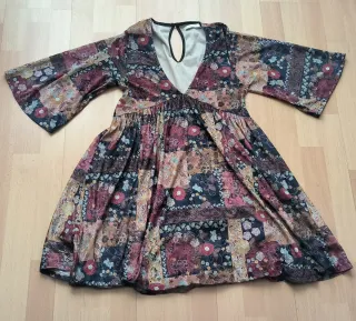 Vestido estampado patchwork