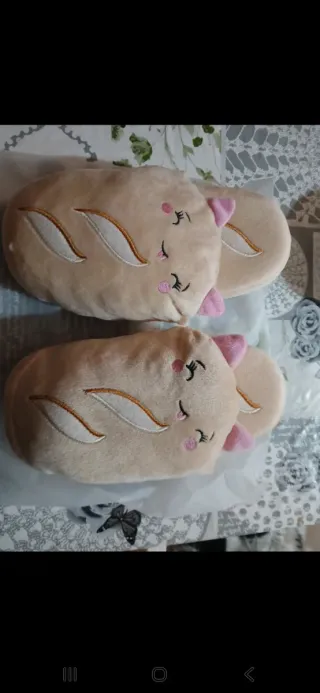 Pantofole morbide beige e rosa