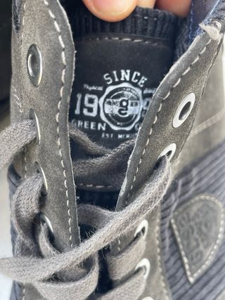 Zapatillas altas de ante grises