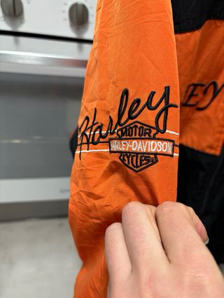 Chaqueta Harley-Davidson Negra y Naranja