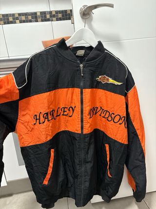 Chaqueta Harley-Davidson Negra y Naranja