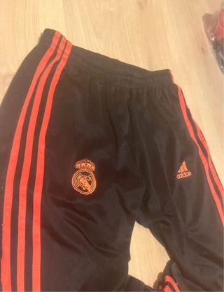 Pantalón Chándal Adidas Real Madrid Negro Naranja