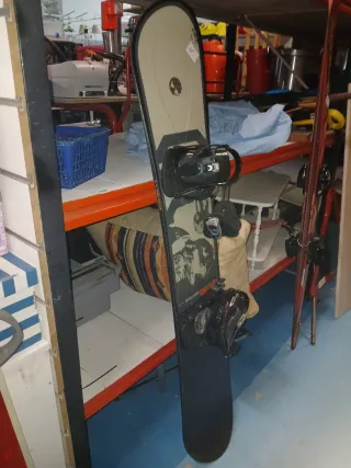 Tabla de Snowboard con Fijaciones