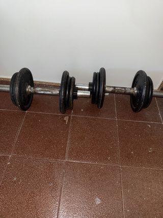 Set de pesas musculación