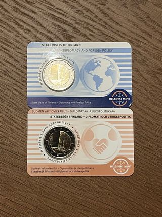Moneda 2€ Finlandia 2025 Coincard Diplomacia