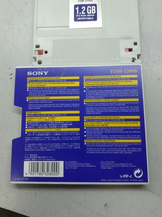 6 unidades Disco Óptico Magnético Sony M.O. 1.2 GB