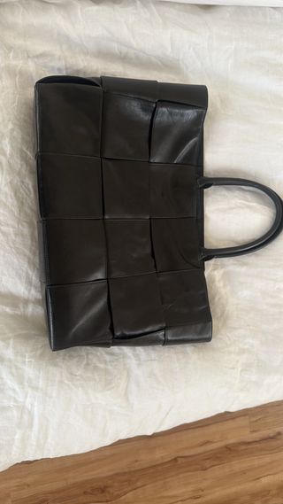 Bottega Veneta Tote Grande Piel oscura Verde