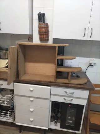 Armario Estantería Madera y Metal